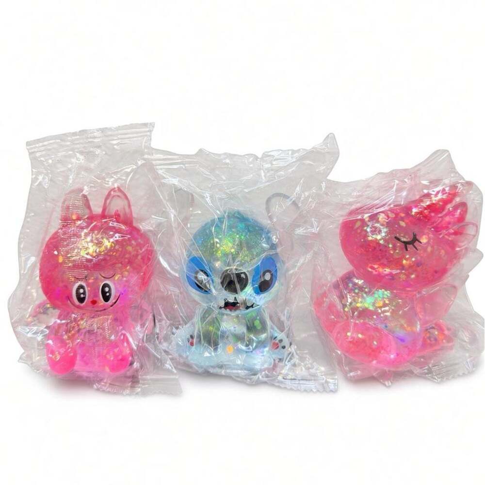 Set of 3 Sugar/Maltose Texture Monsters and Unicorn Squishy Toys